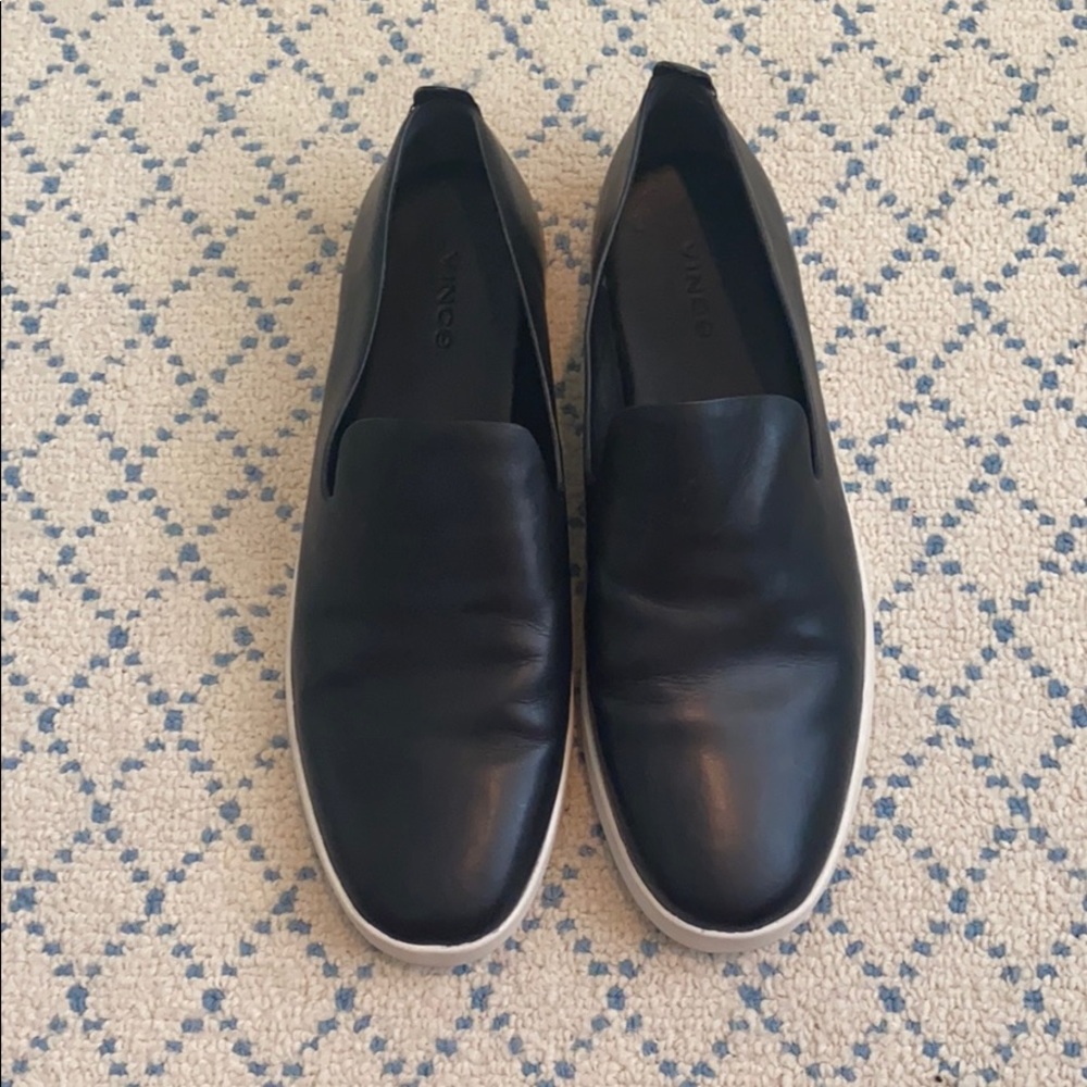 Vince Black Slip On Sneakers